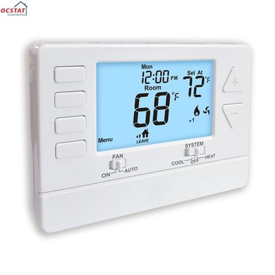 2*AA Alkaline Batteries Or 18-30 VAC NEC Class II Power Supply 7 Day Programmable Thermostat for HEAT System Operation Mode