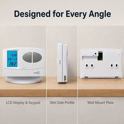 Receiver 230VAC 50HZ Wireless RF programmbale Thermostat RF Boiler 7 Day Thermostat Programmable Wireless Thermostat for Energy Management