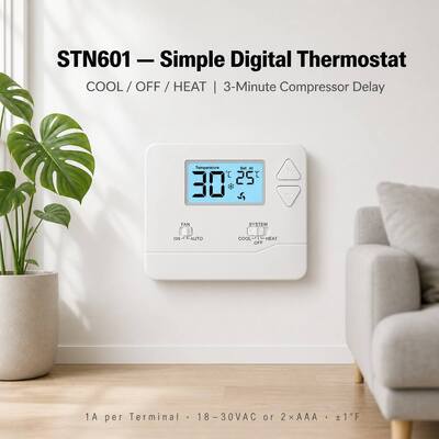 Riseem Programmable Wired Room Temperature heating thermostat 5-35C Temperature Range Perfect for Any Room