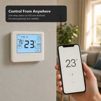 Tuya WIFI Smart Temperature Controller 7 Day Touch Screen Thermostat Power Supply 50 60Hz Designed For Precision Heating And Cooling Applications