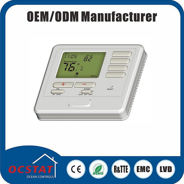 Heating and Cooling Adjustment LCD Display Digital Room 24V Thermostat Menu Driven Programmable