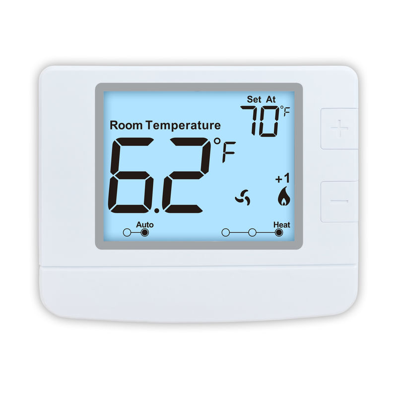 White Digital Room Thermostat with LCD Display