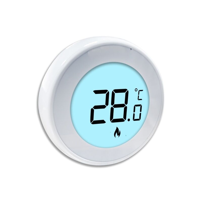 Blue Backlight Color Boiler Room Non-programamble Thermostat White Color NTC Sensor Type Temperature Regulation Solution for Heating Applications