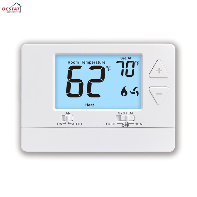 White ABS Digital Non Programmable Thermostats for Heating Room 24V