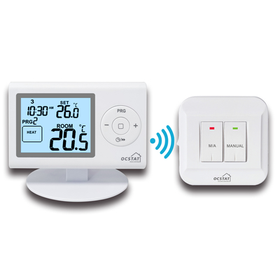 화이트 컬러 디지털 프로그래밍 가능한 HVAC 시스템용 RF 룸 열기계