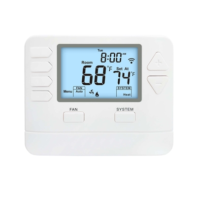 불 retardance ABS 및 제어 모드 HVAC 온도 조절 장치에서 온난화 및 냉각 68 ° F 이하의 높은 정확성 디스플레이 ± 1 ° F