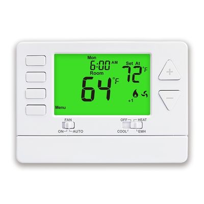 Riseem 24V Non-programmable Commercial Heat Pump Thermostats in White for Large Buildings