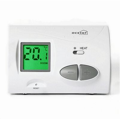 OEM ODM 230V 비 프로그래밍 가능 유선 단순 온도 조절기, 10°C ~ 30°C 범위의 조절 가능한 온도 제공, 0.5°C 단위로 조절 가능하며 HVAC 시스템용 난방 모드 지원