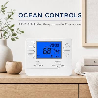 24V 2H 2C 7일 프로그래밍 가능 HVAC 에어컨 호텔 온도 조절기 컴팩트한 물리적 치수 4.72 W X 3.85 H X 1.06 D HVAC 제어용