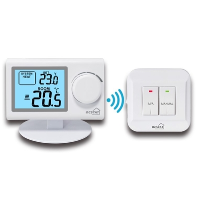 리제임 ABS 셸 프로그래밍 할 수없는 난방 및 냉각 RF 방 온도 조절기 HVAC 시스템 / 가스 보일러 정확도 ±0.5°C