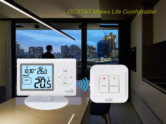 리제임 화이트 컬러 OEM / ODM HVAC 시스템용 디지털 프로그래밍 가능한 RF 룸 온도계