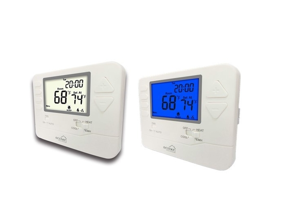 24V HVAC 온도조절 장치 LCD 디스플레이 열 펌프 멀티 스테이지