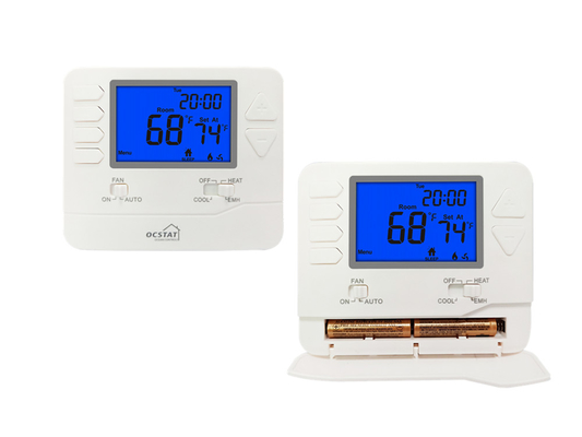 Riseem 주간 프로그래밍 가능 0.5°C 정확성 HVAC 시스템 열 펌프 온도 조절기 24V