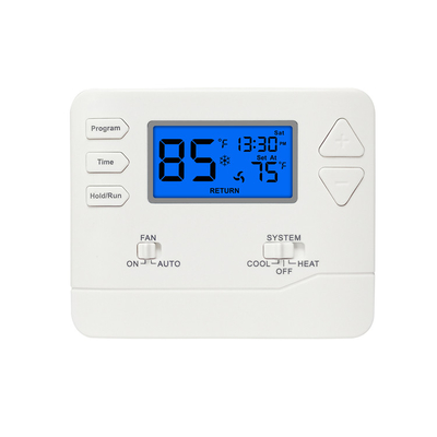 상승 1 열 / 1 냉각 1°C 정확성 24V 프로그래밍 가능한 HVAC 온도 조절기