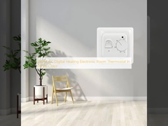 흰색의 물 AC 디지털 난방 전자 실내 온도 조절기